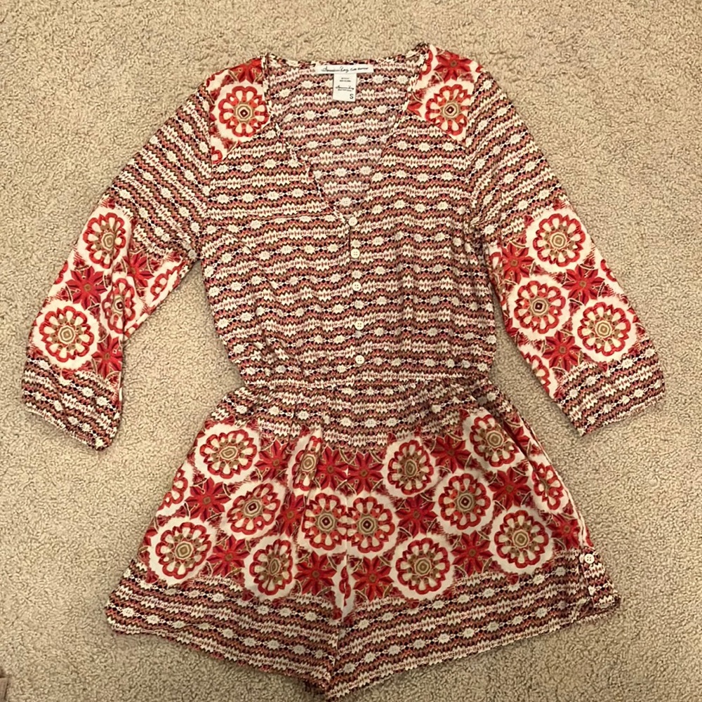 Printed romper size small S american rag